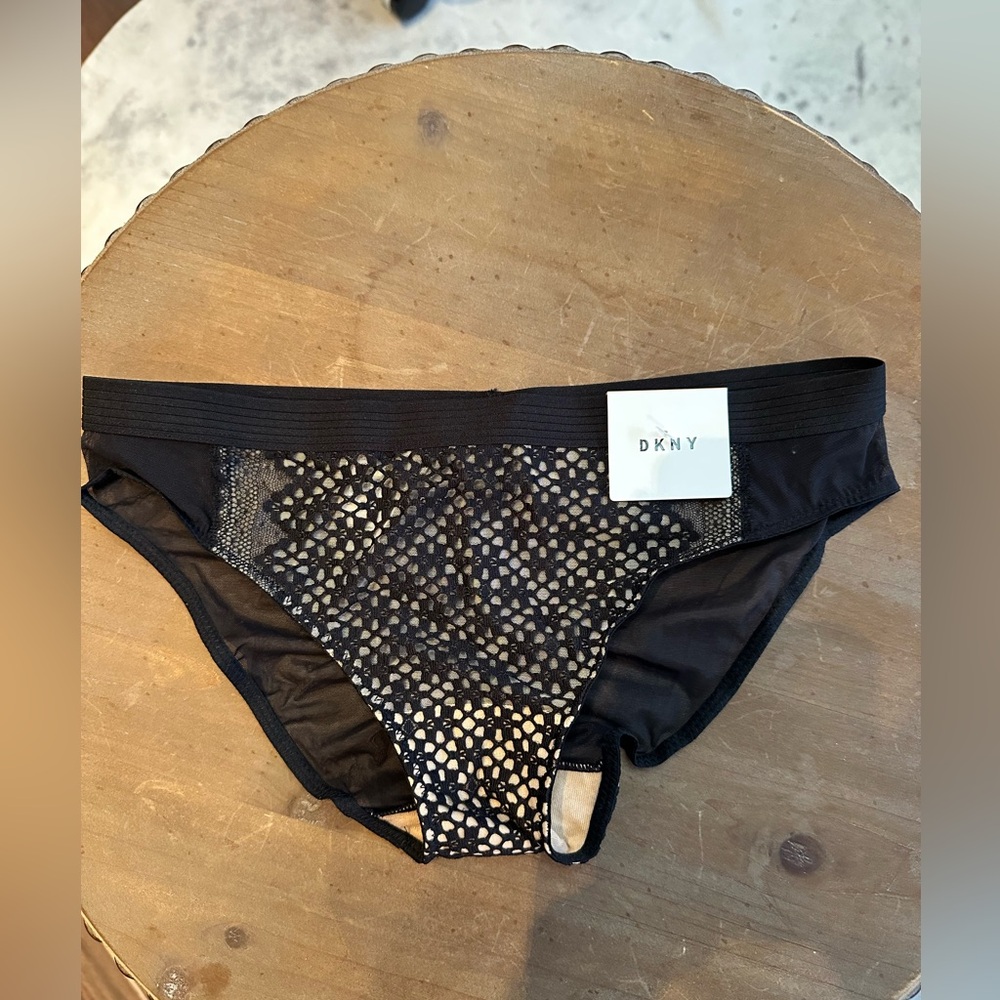 DKNY Black Lace Swim Bottom